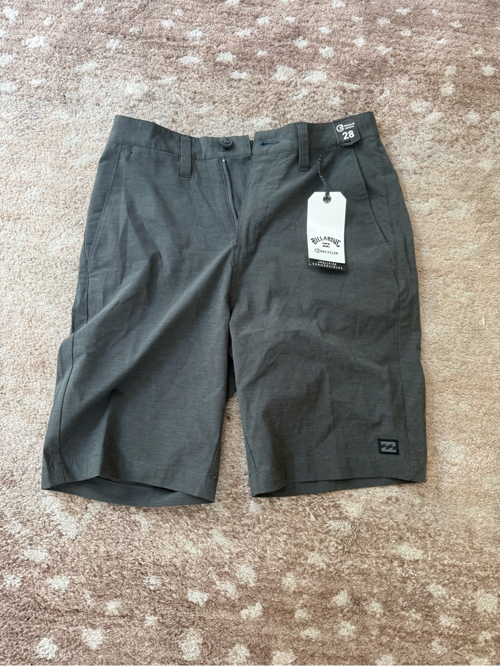 Billabong Men's Dark Gray Flat Front Shorts